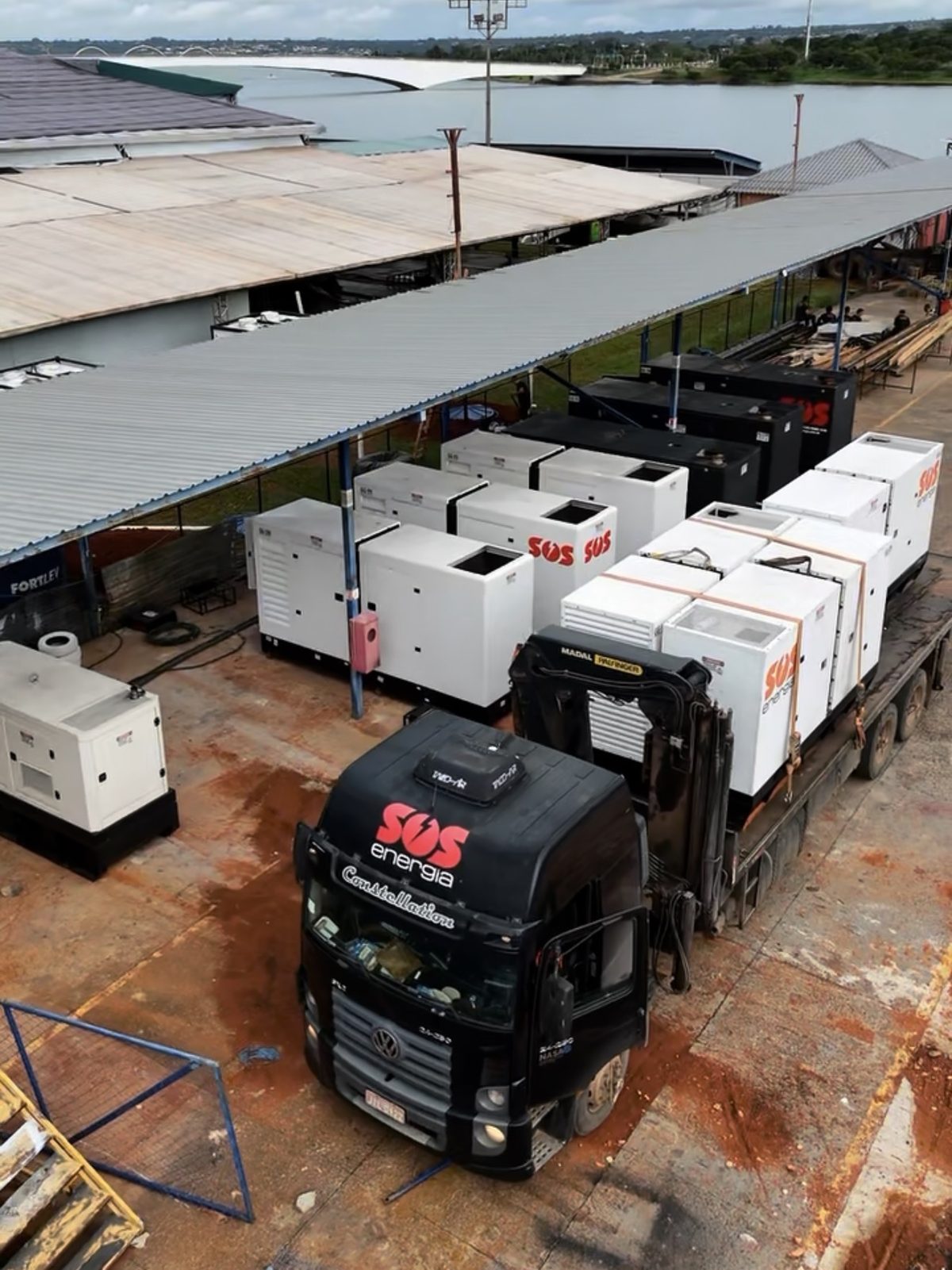 Frota SOS Energia – múltiplos geradores em logística de evento